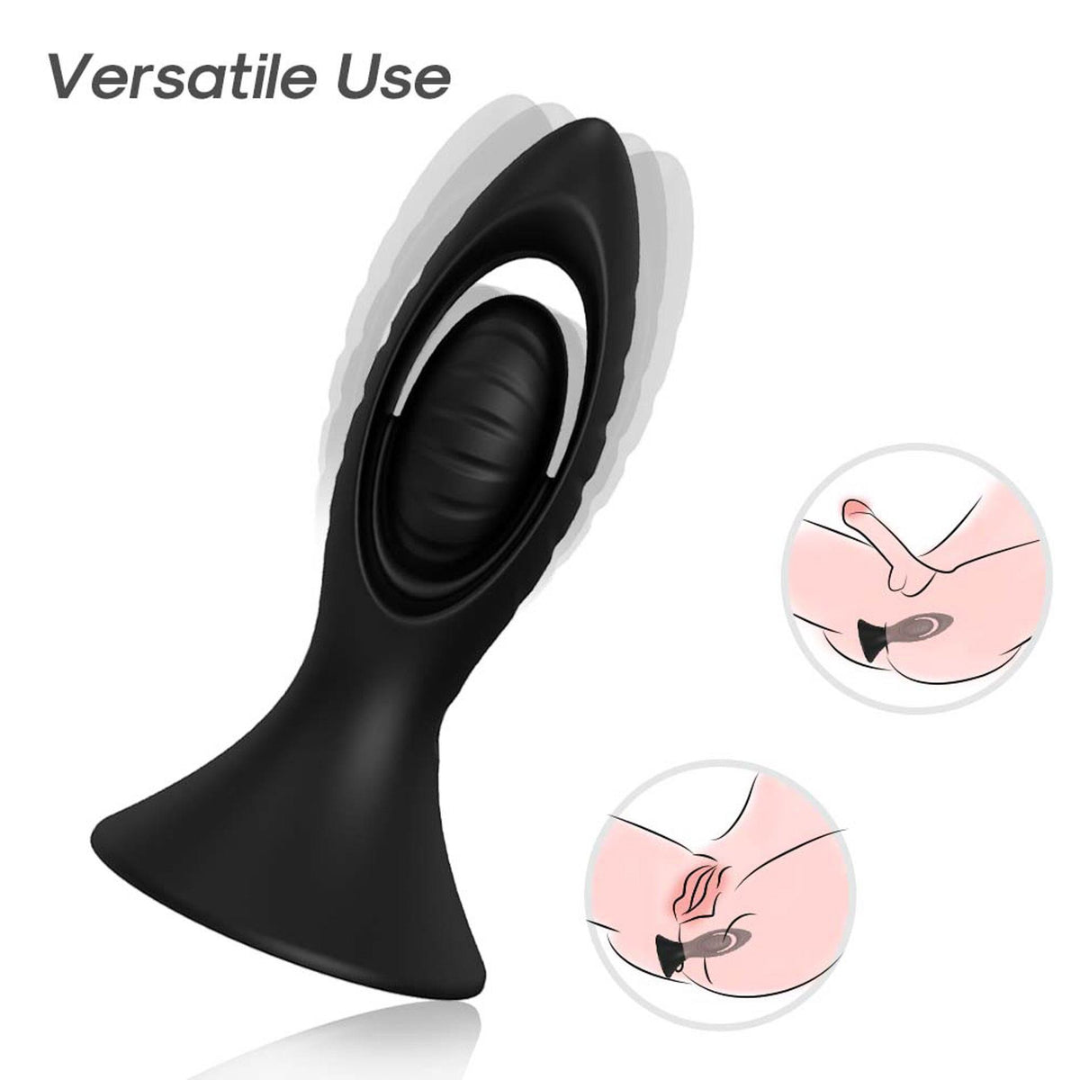 Butt plug Watchman 9 functions – vibrating, remote control, black | Favorites