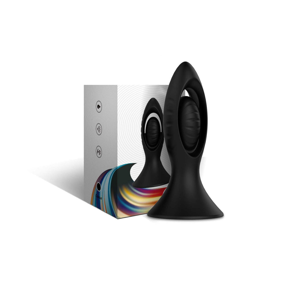Butt plug Watchman 9 functions – vibrating, remote control, black | Favorites