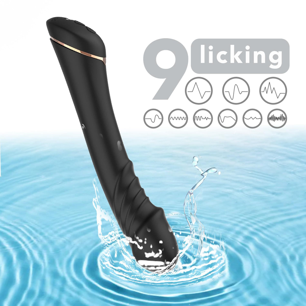 Vibrador ponto G Hancock 9 funções – recarregável, preto | Favorites