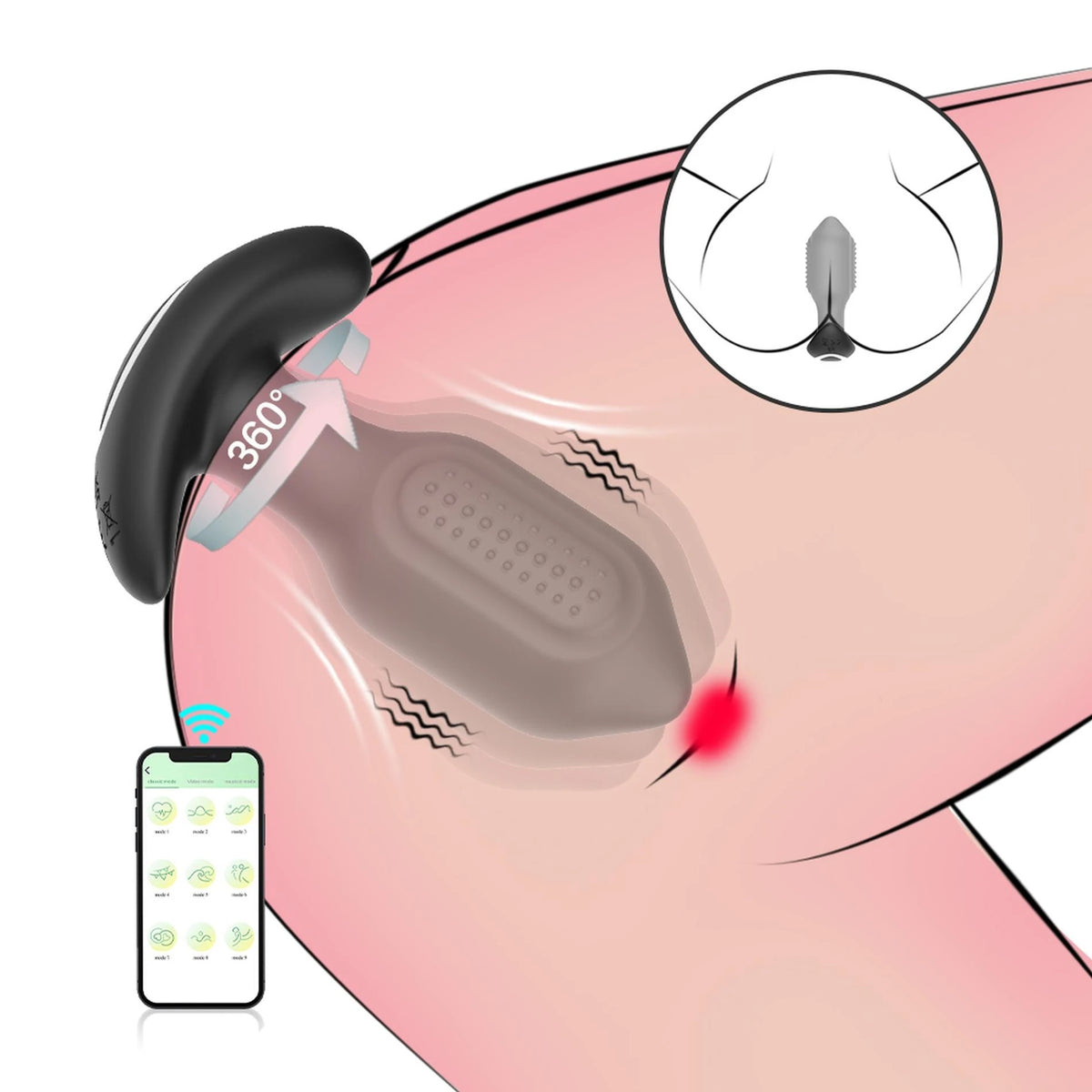 Plug anale Bliss – vibrante, controllo da app, nero | Favorites