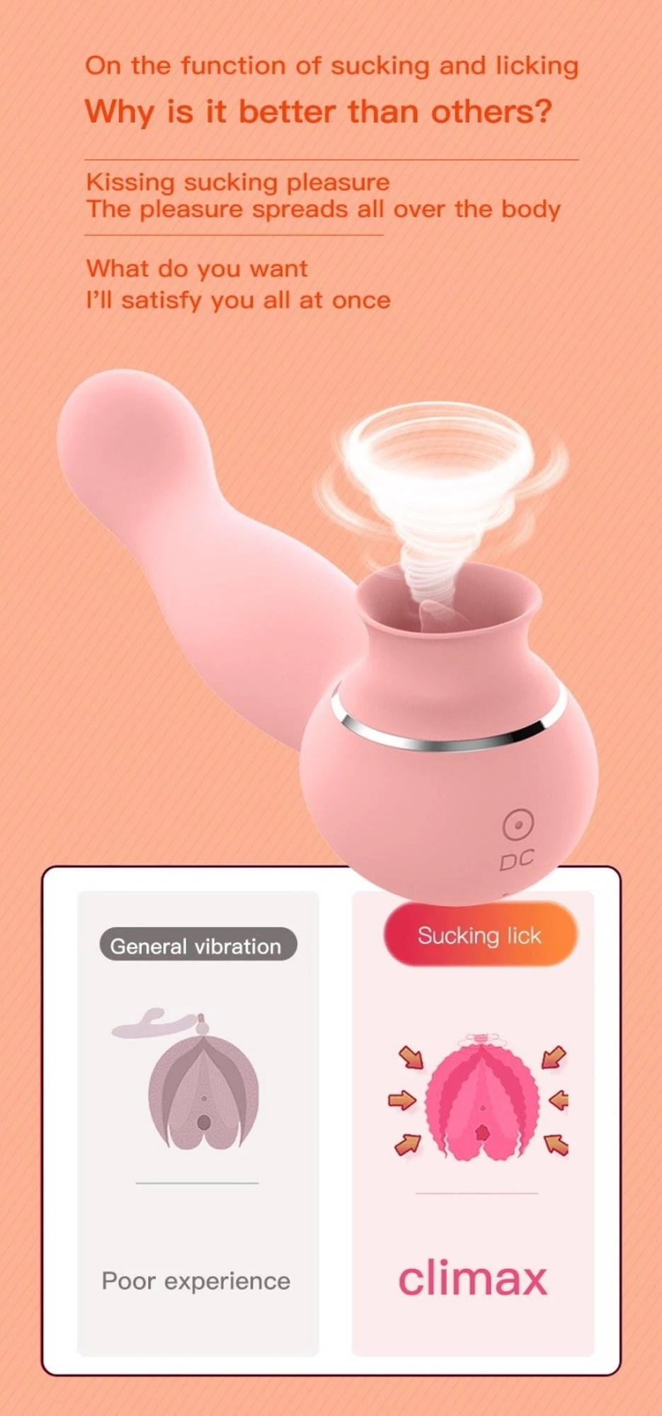 Stimolatore clitorideo Lauren 6 funzioni – ricaricabile, rosa | Favorites