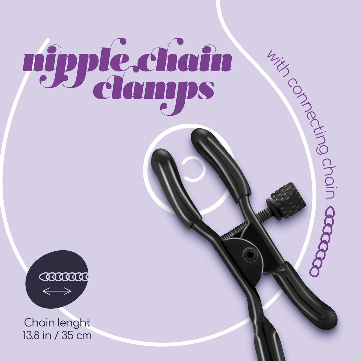 Pinze per capezzoli Chain Clamps – nera | Crushious