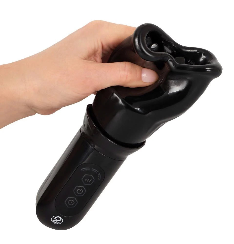 Masturbator 3 Stufen – wiederaufladbar, rotierend, schwarz | Stroker