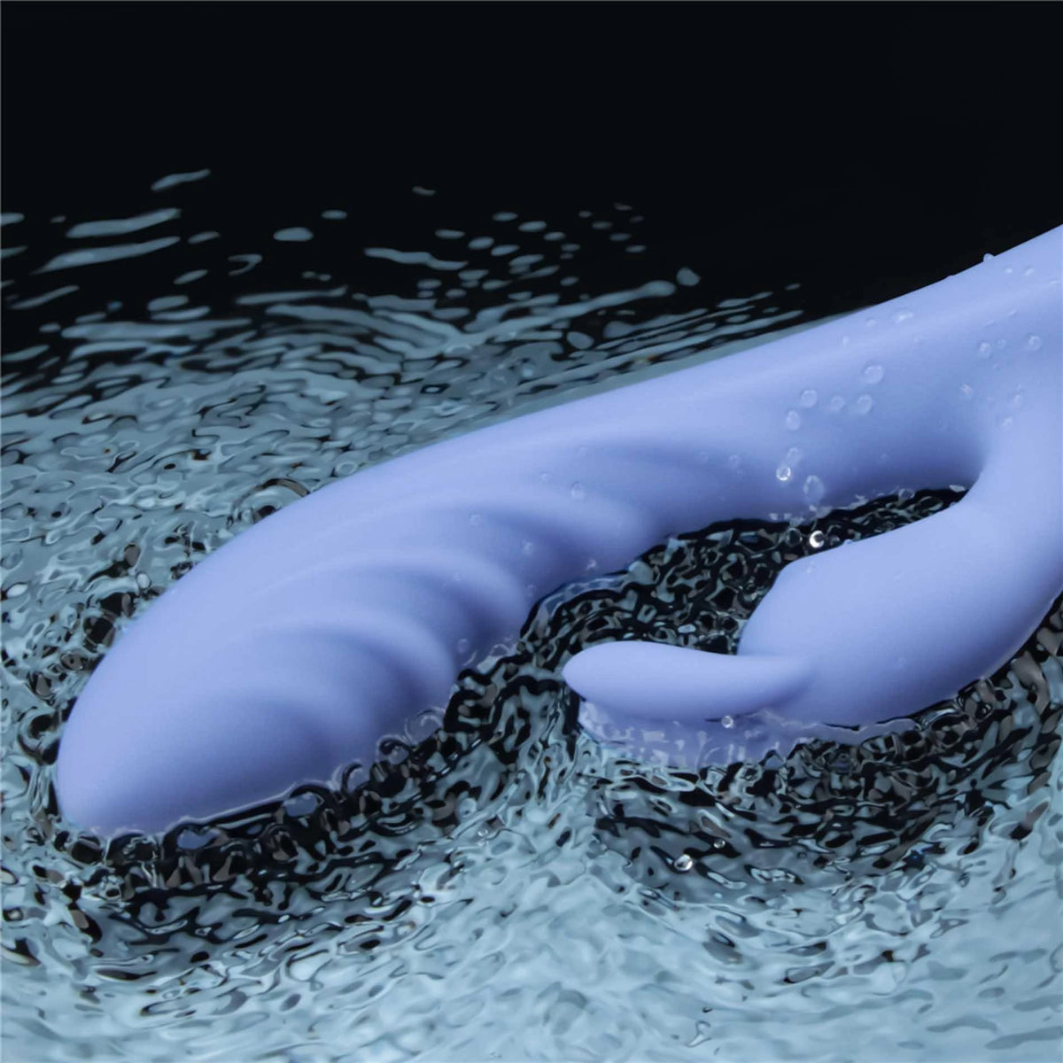 Rabbit vibrátor L'Allure Swirl – újratölthető, kék | Lovetoy