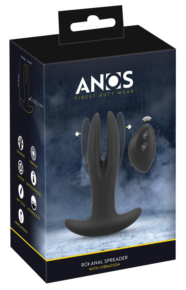BDSM accessory Spreader 8 functions – remote control, black | ANOS