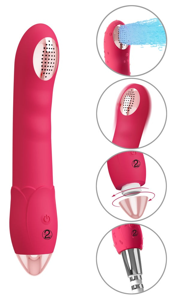 Special vibrator Showers 10 functions – red