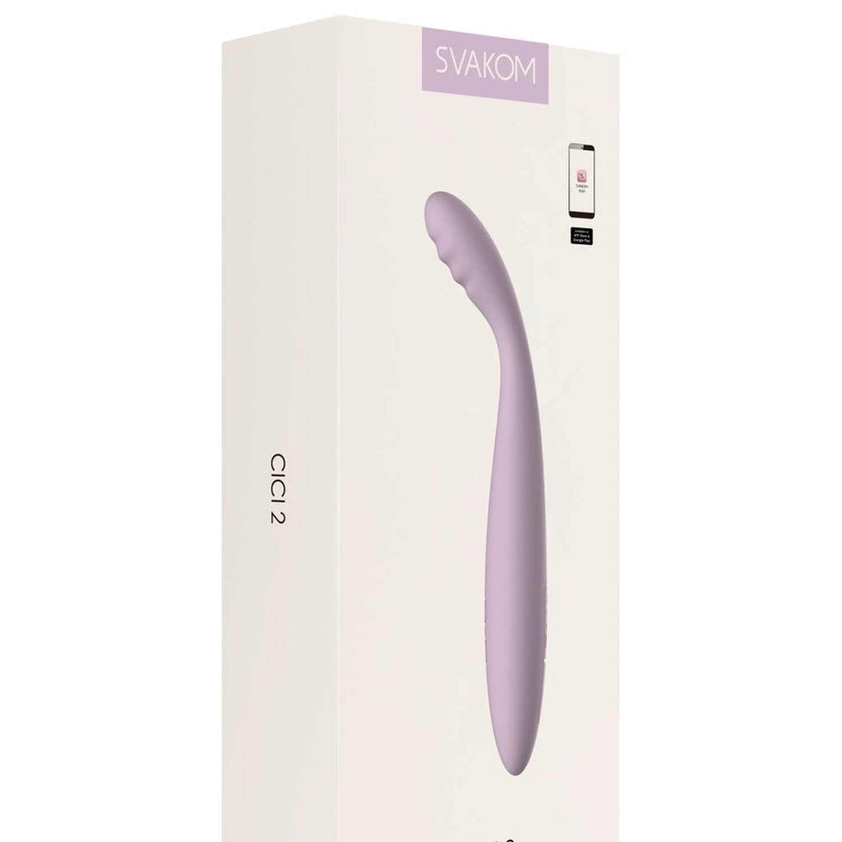 Vibrador ponto G Cici 2 5 funções – controlado por app, roxo | SVAKOM