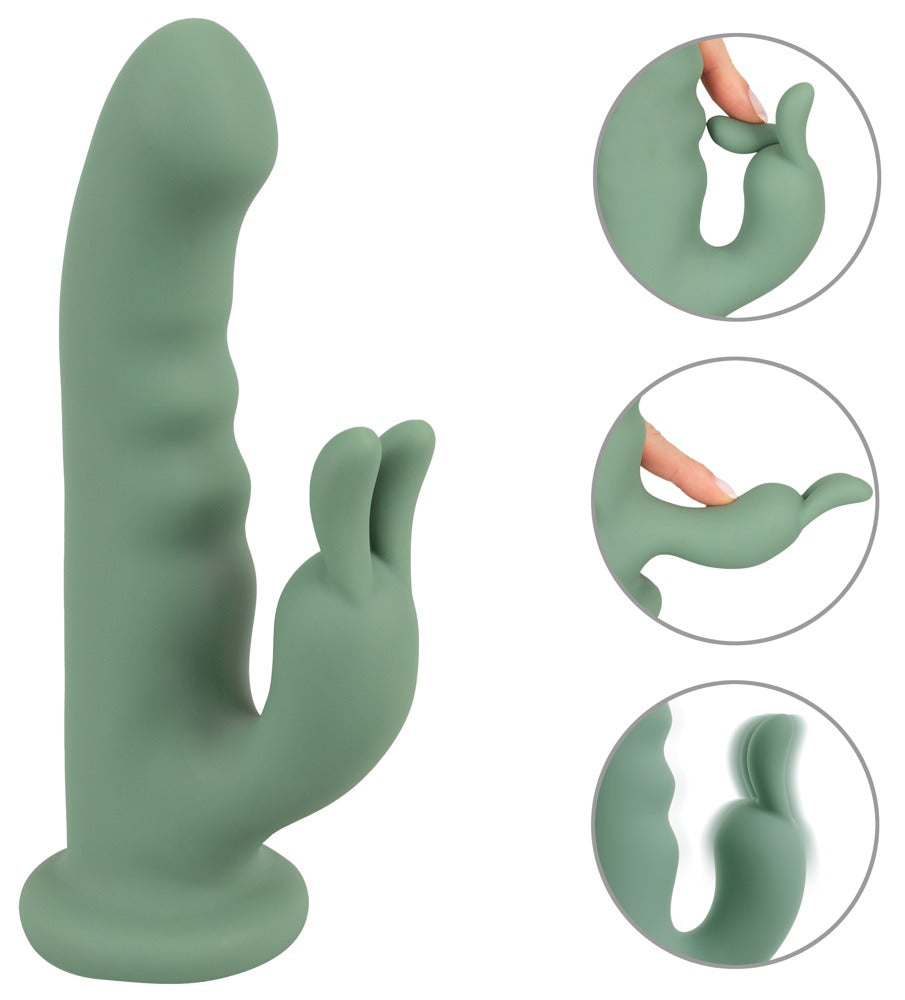 Vibromasseur rabbit Luvio 10 fonctions – rotatif, vert | beau coeur