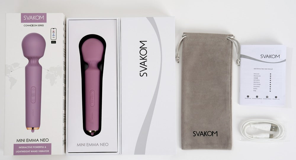 Wand massager Emma Neo 5 functions – app-controlled, purple | SVAKOM