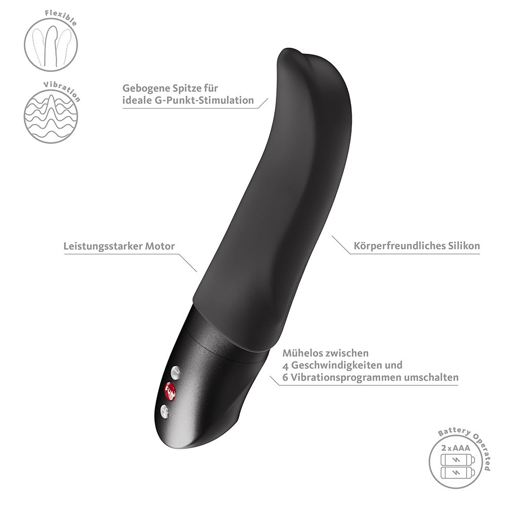 Rabbit vibrator Diva Dolphin 6 functions – black | Fun Factory
