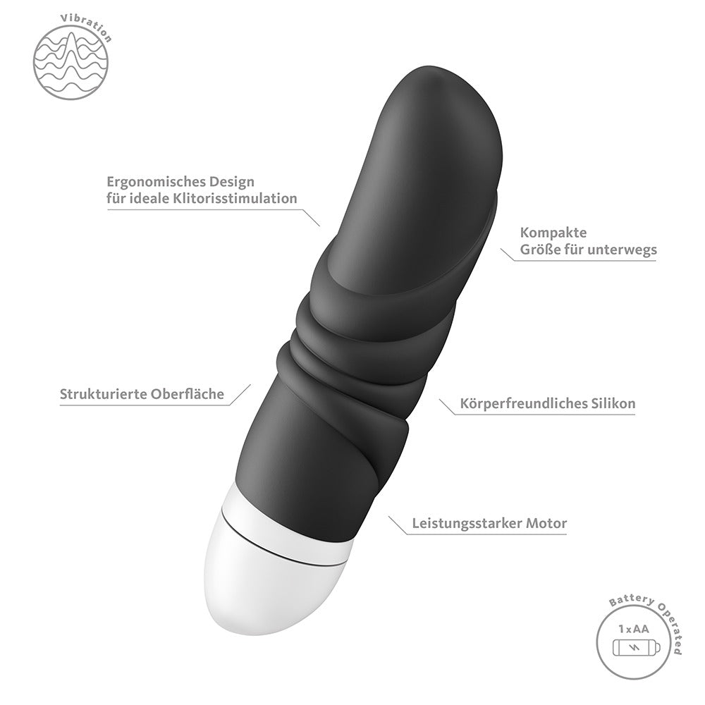 Mini vibrátor JAM 12.2 cm – fekete | Fun Factory