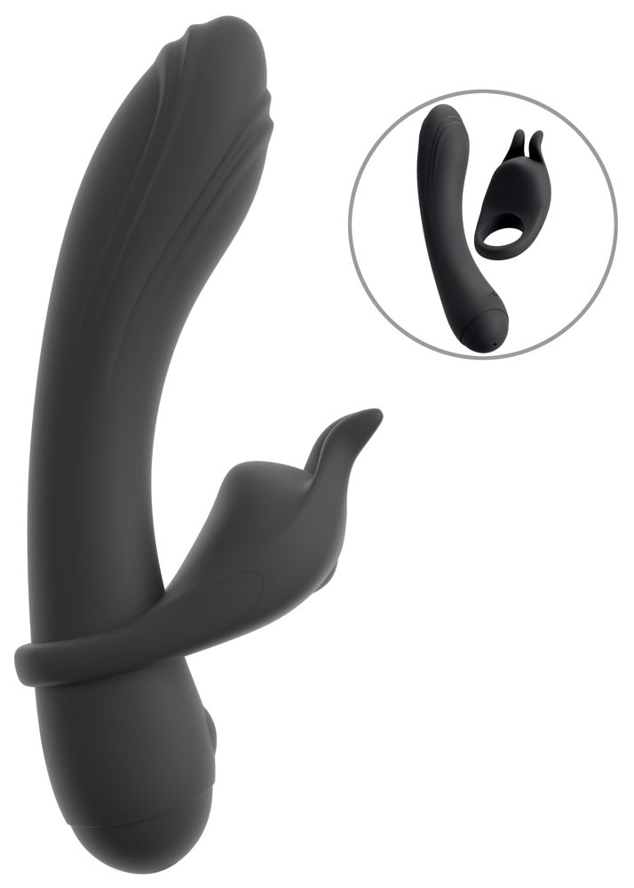Vibratore rabbit Duo 7 funzioni – nero | Couples Choice
