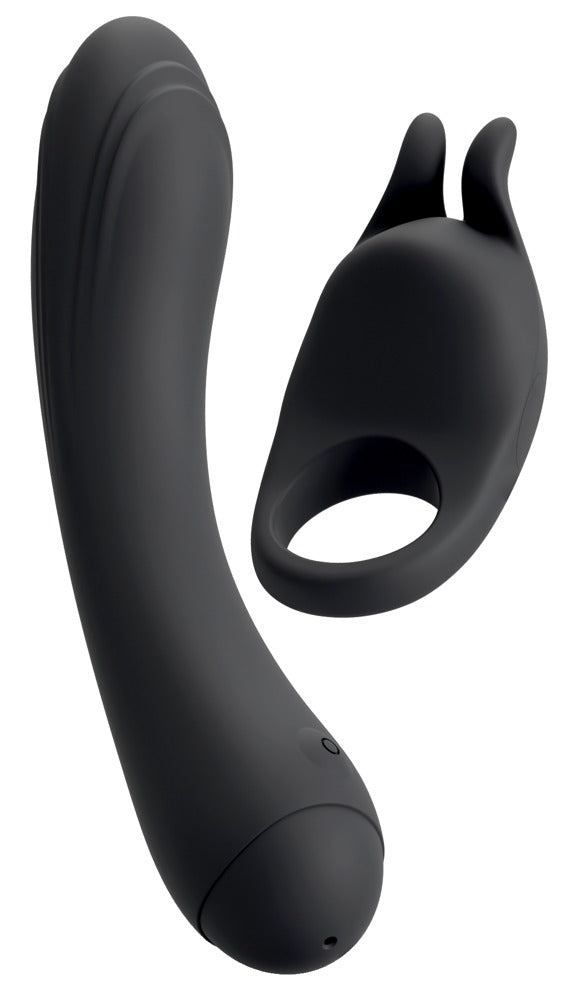 Rabbit vibrator Duo 7 functions – black | Couples Choice