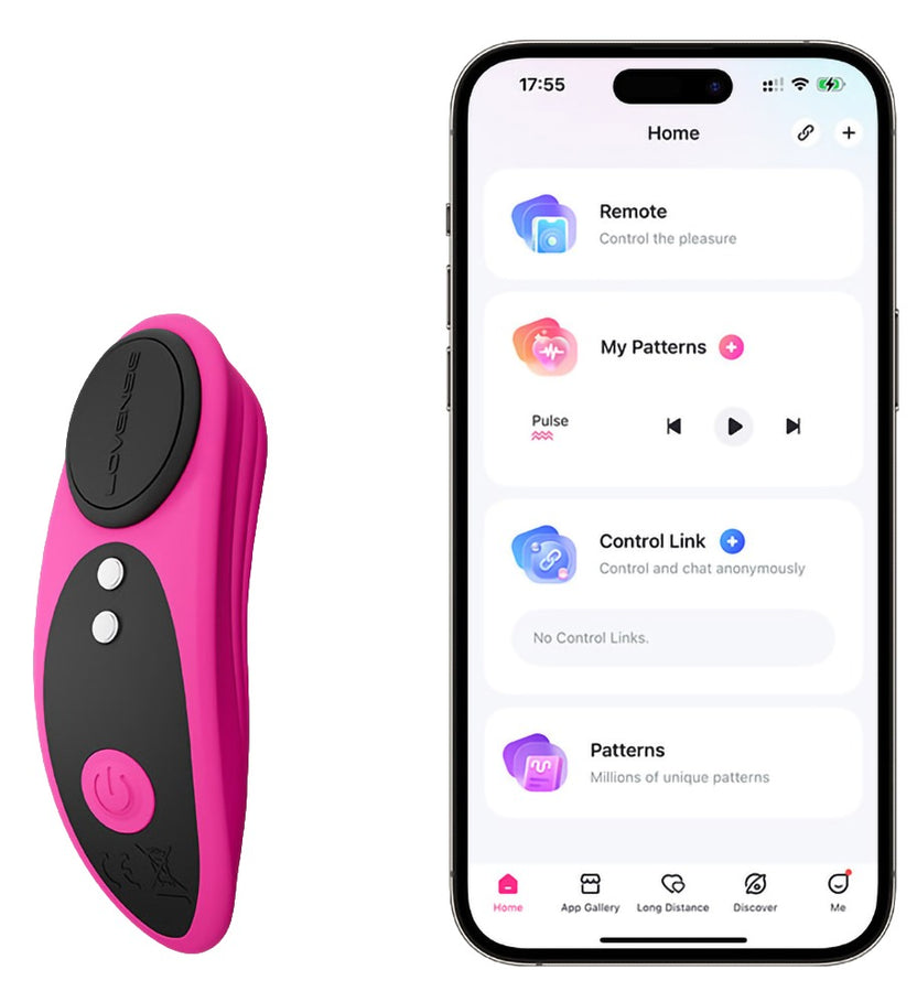 Special vibrator Ferri 10 functions – app-controlled, pink | Lovense