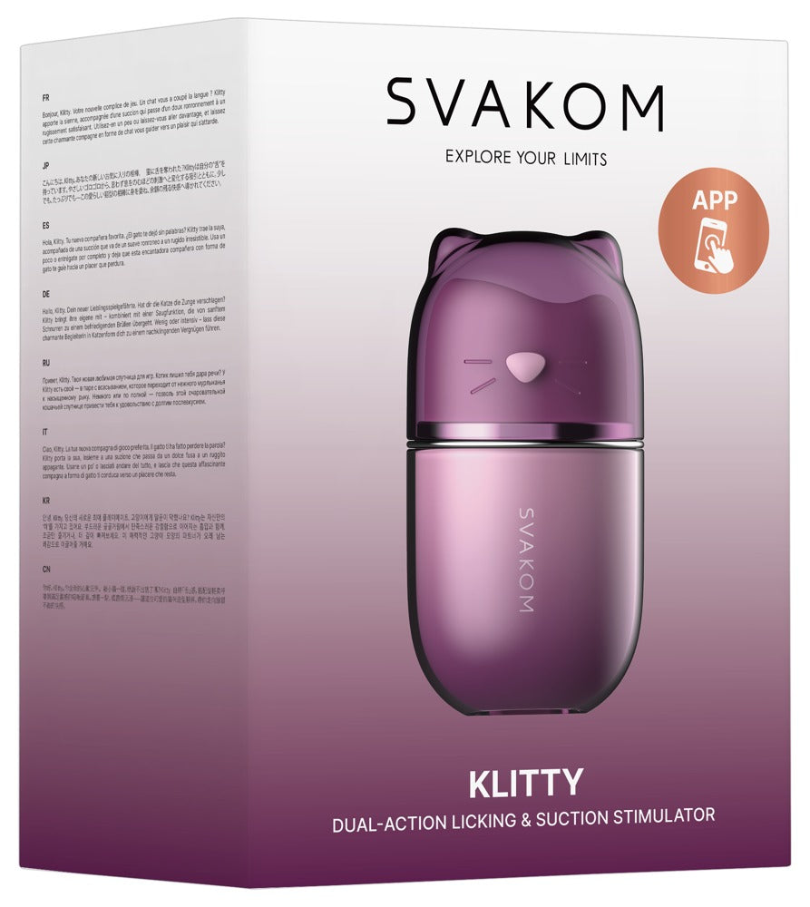 Estimulador de clitóris Klitty 12.8 cm – roxo | SVAKOM