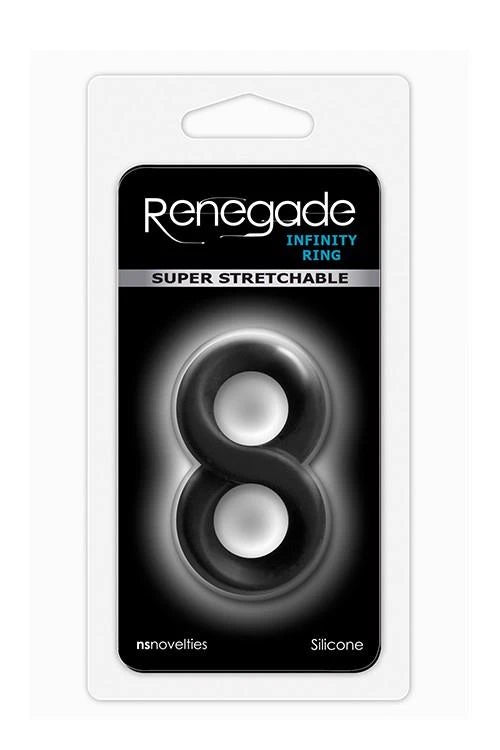 Anillo para el pene Renegade Infinity – negro | NS Novelties