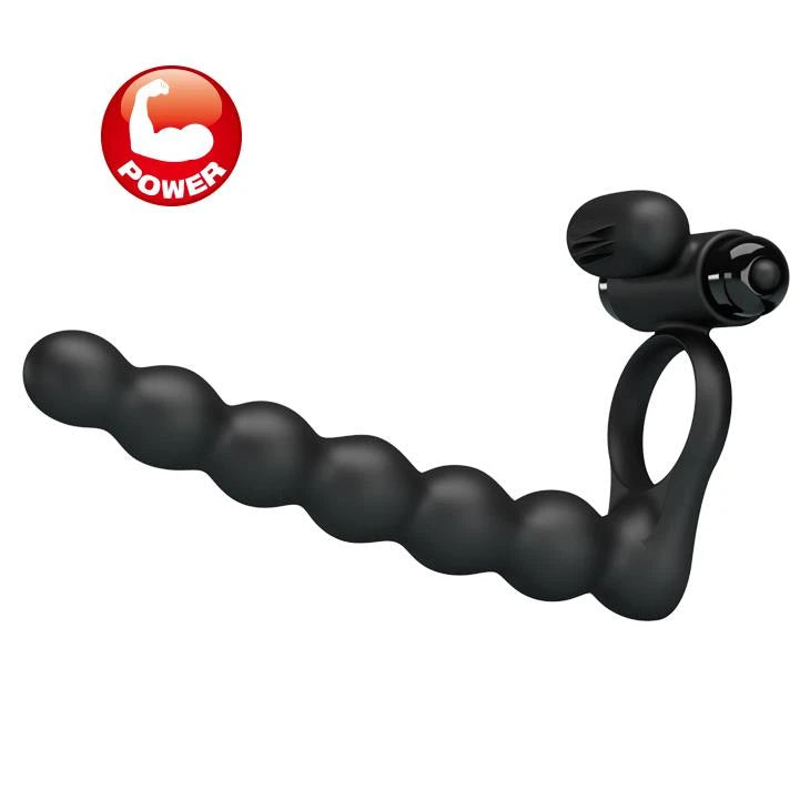 Anel peniano Hercules Sheath III 10 funções – vibratório, com aquecimento, preto | Pretty Love