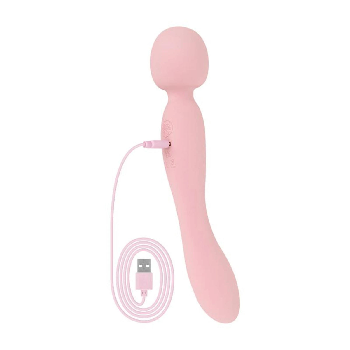 Wand massager Simi Sided 10 functions – rechargeable, double, pink | Good Vibes Only