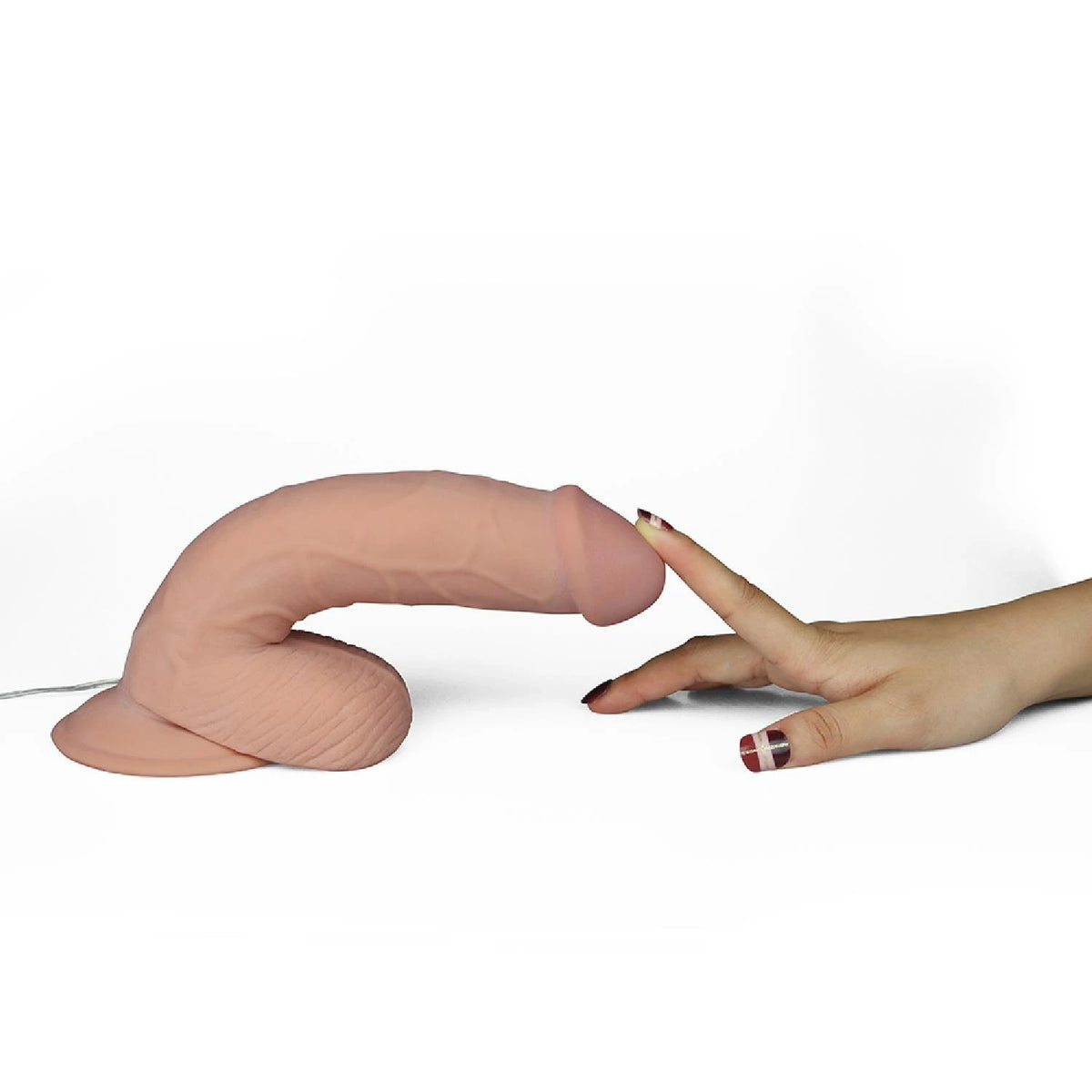 Realisztikus vibrátor 8.8″ Dude 10 sebesség – tapadókorongos, testszínű 20 cm | Lovetoy