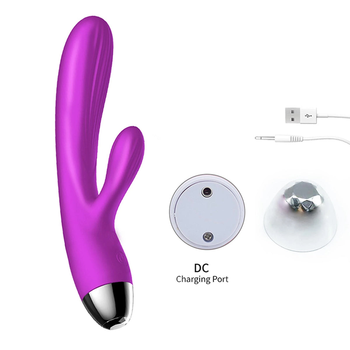 Vibrador rabbit Pulsator 7+ 7 funções – recarregável, com aquecimento, roxo | Favorites