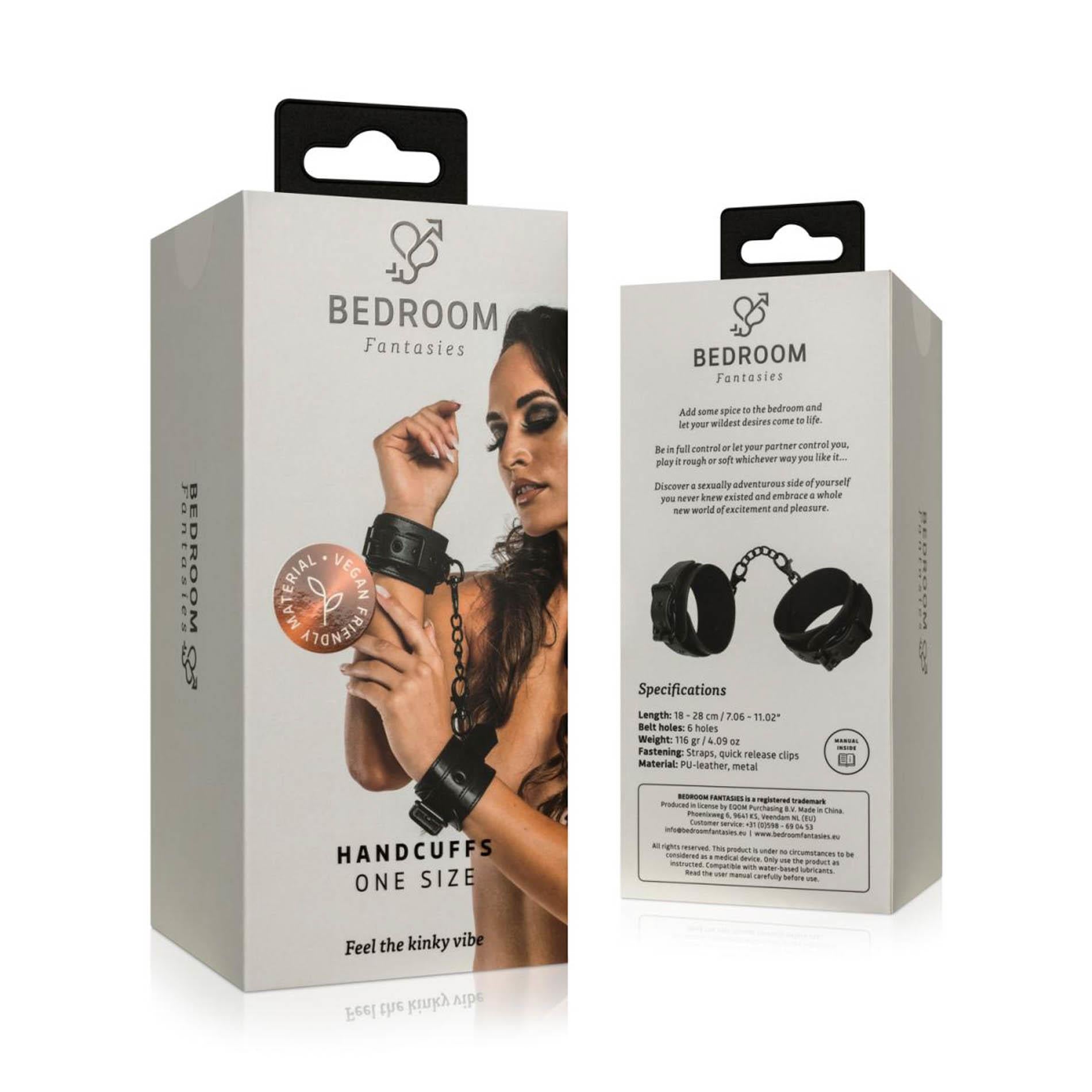 Bedroom Fantasies - Menottes en similicuir noir