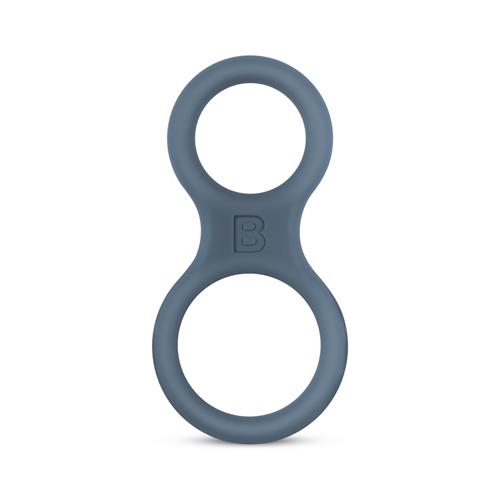 Anneau pénien et tendeur testiculaire en silicone Boners - Gris