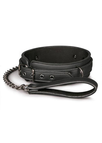 Entrave bondage collar with leash – noire | EasyToys