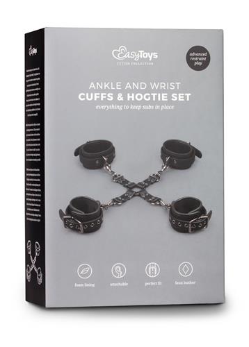 Manette Hogtie Anklecuffs – nera | EasyToys