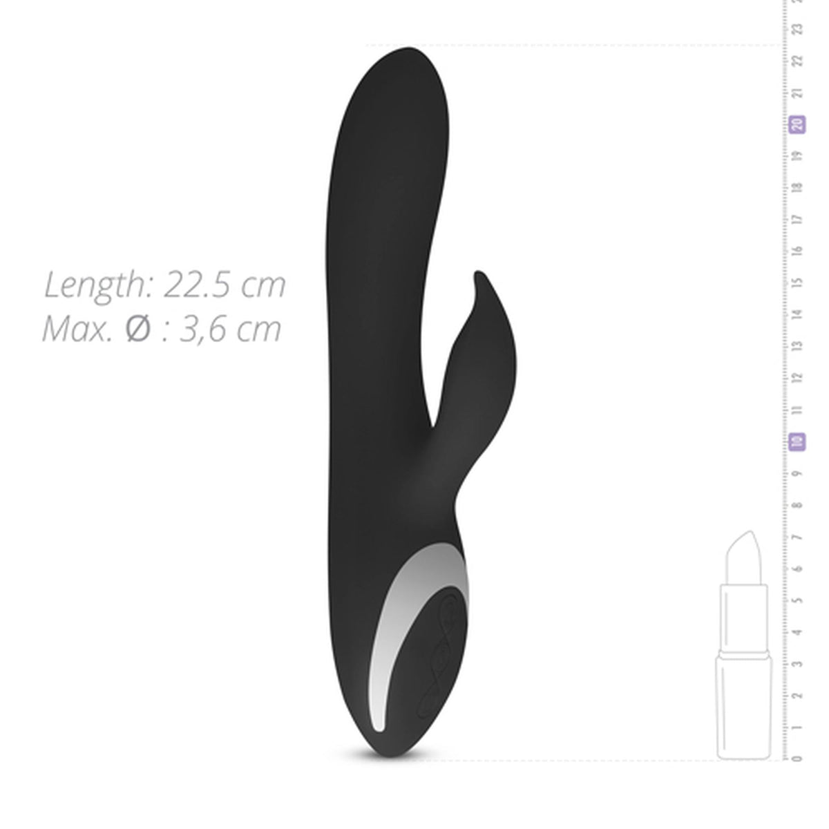 Rabbit vibrator No 2 – rechargeable, black | Sway Vibes