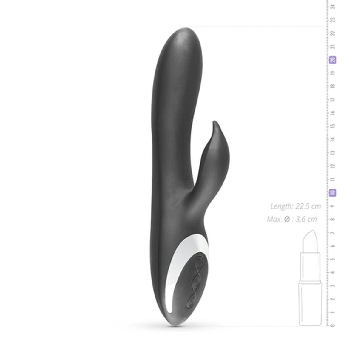 Rabbit vibrator No 2 – rechargeable, black | Sway Vibes