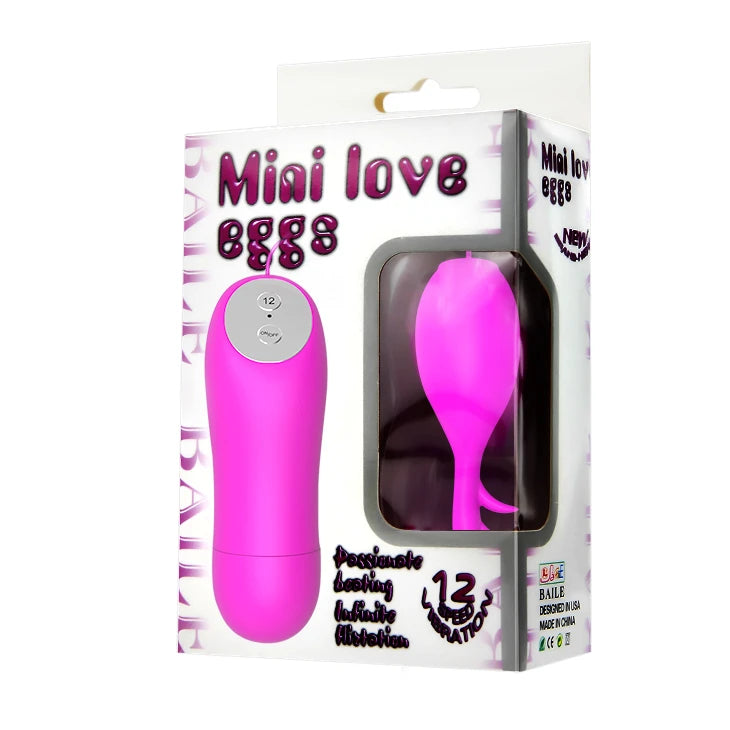 Huevo vibrador 12 funciones – con mando a distancia, fucsia | Baile