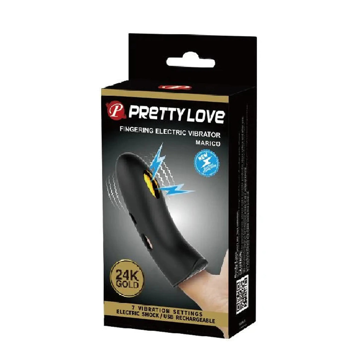 Vibratore da dito Marico Fingering Electric 7 funzioni – ricaricabile, vibrante, nero | Pretty Love