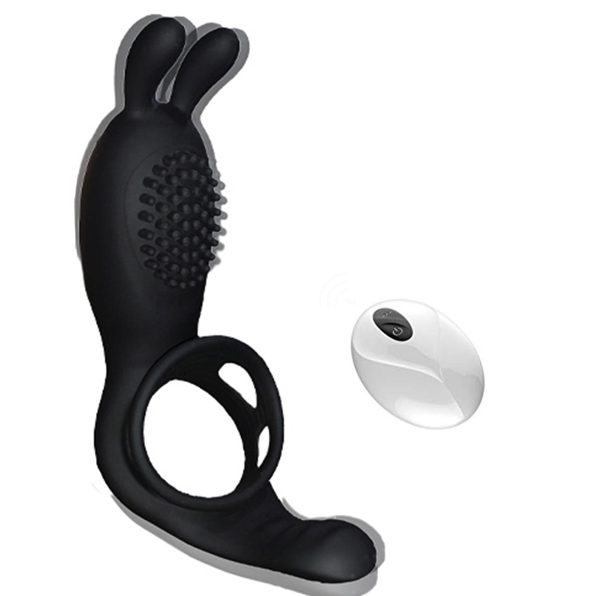 Anillo para el pene RabbitVibration 9 funciones – con mando a distancia, recargable, negro | Favorites