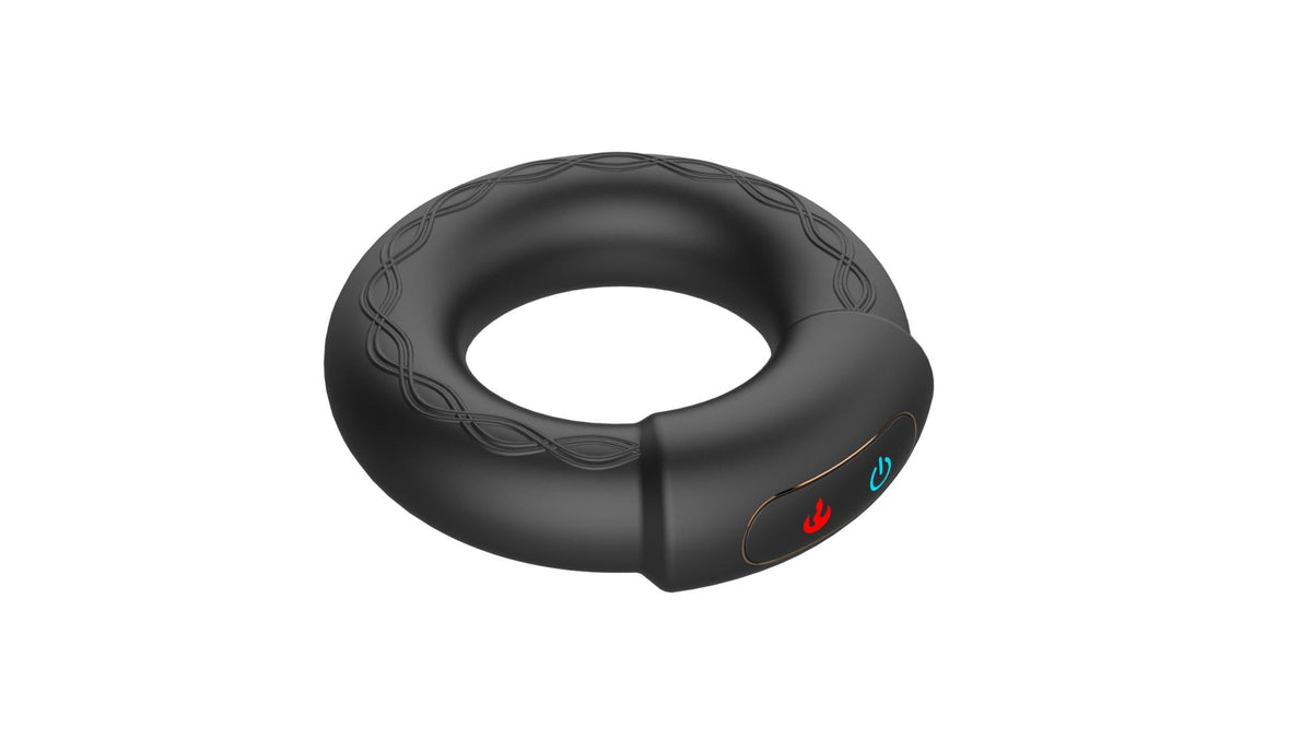 Anello fallico – vibrante, riscaldante, nero | Favorites