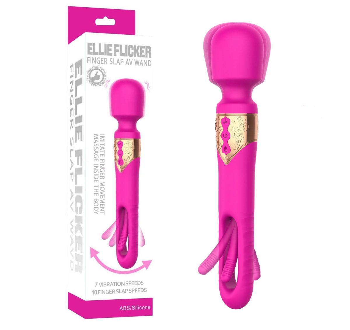 Massaggiatore wand Flicking av awands – ricaricabile, fucsia | Favorites