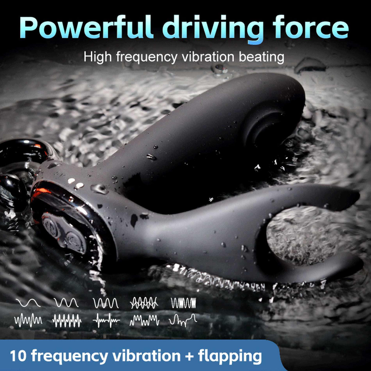 Vibrador anal tapping 10 funciones – con mando a distancia, recargable, negro | Favorites