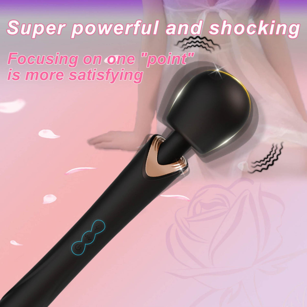 Masajeador wand Perfect – recargable, negro | Favorites