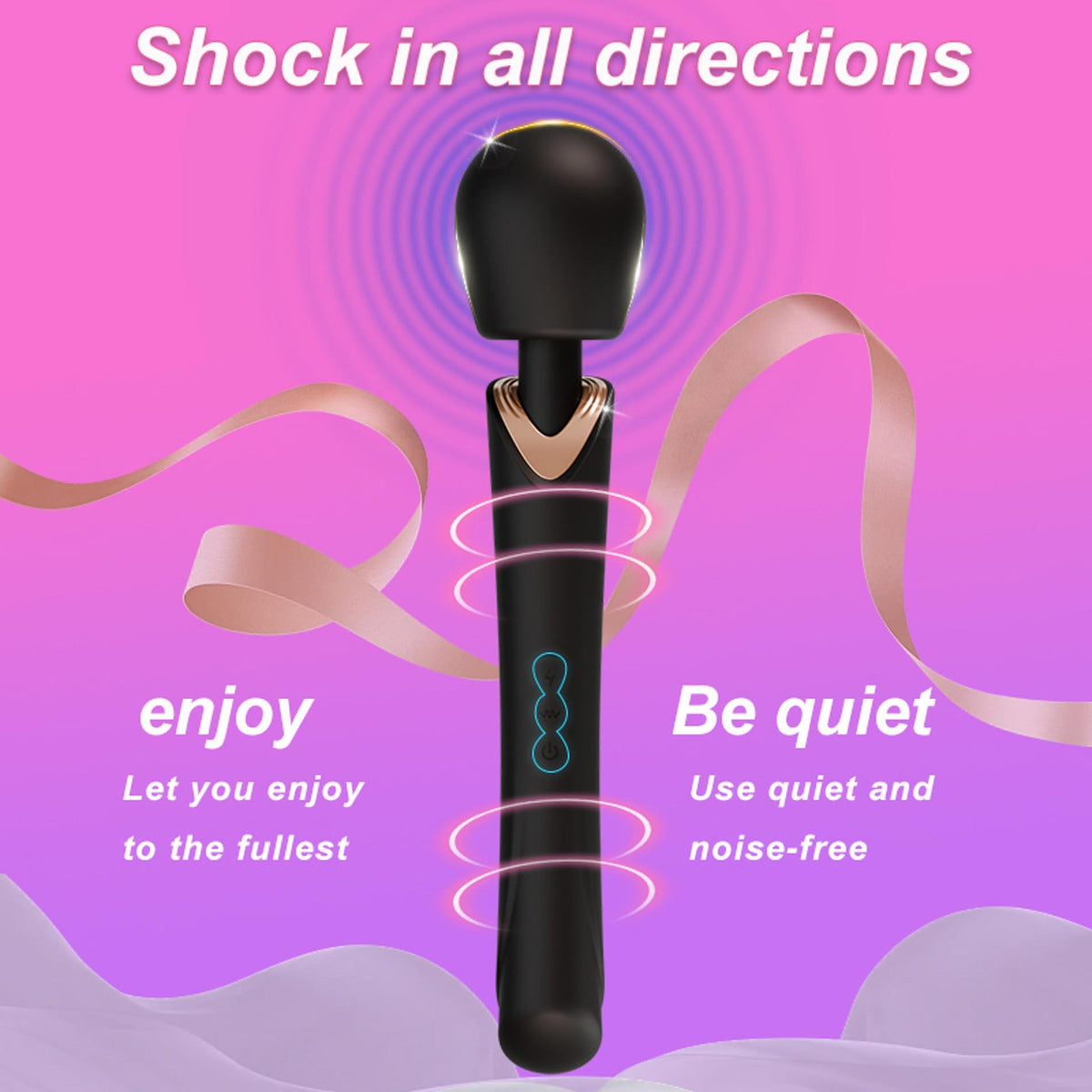 Masajeador wand Perfect – recargable, negro | Favorites