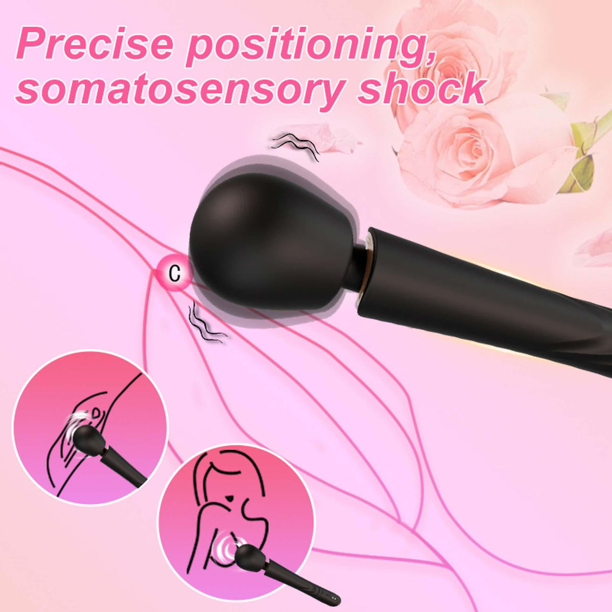 Masajeador wand Perfect – recargable, negro | Favorites