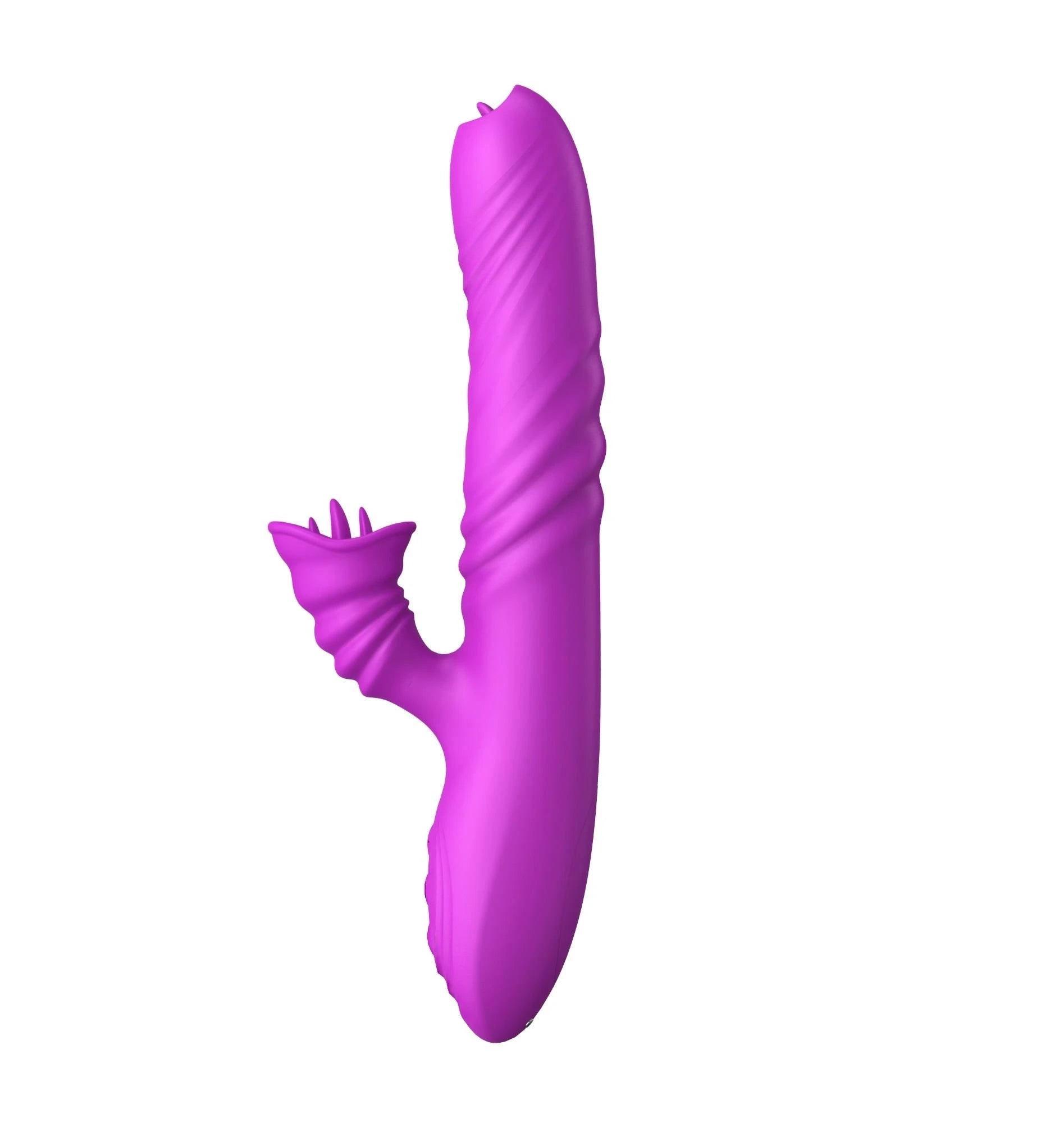 Vibreur Angélia USB 3 fonctions de pénétration / 20 vibrations Violet