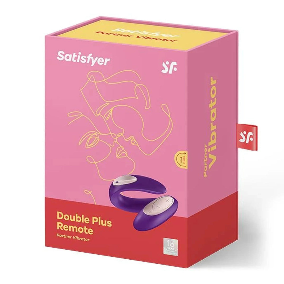 Stimulateur clitoridien Partner – avec télécommande, rechargeable, violet | Satisfyer