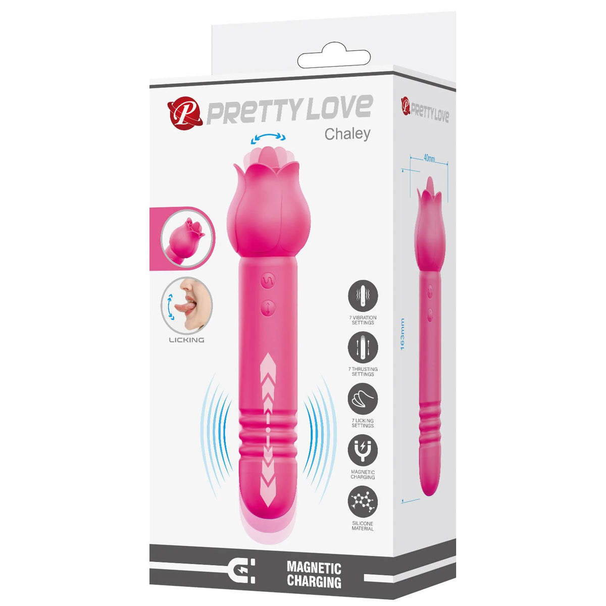 Stimolatore clitorideo Chaley End – doppio, rosa | Pretty Love