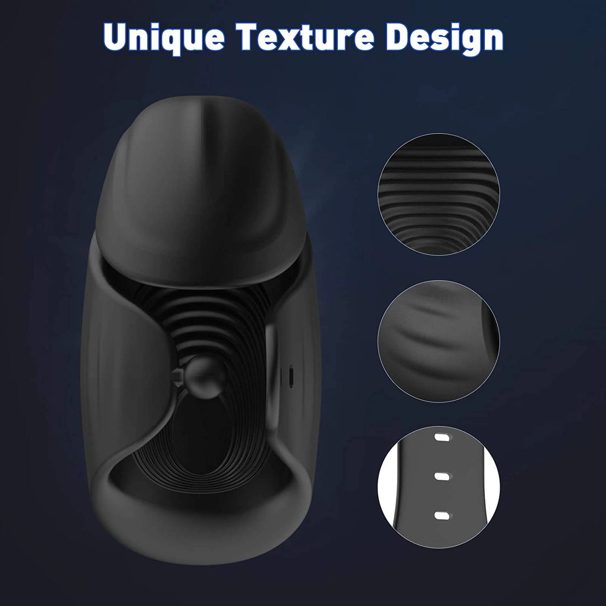 Masturbador wearable 8 funciones – recargable, vibrador, negro | Favorites