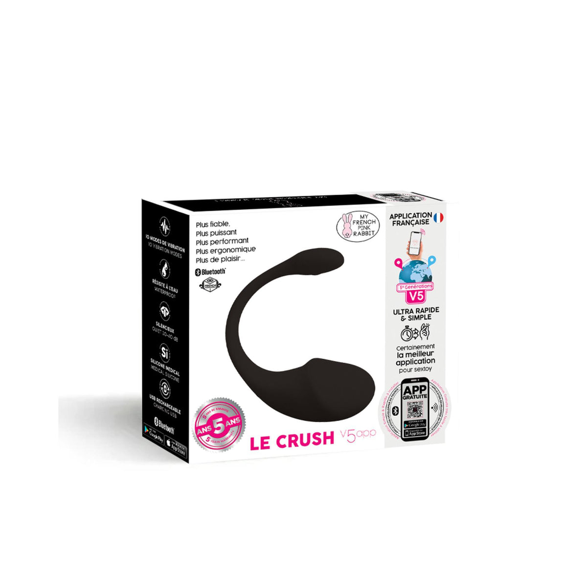 Ovo vibratório Crush controlled 10 funções – controlado por app, recarregável | Clara Morgane
