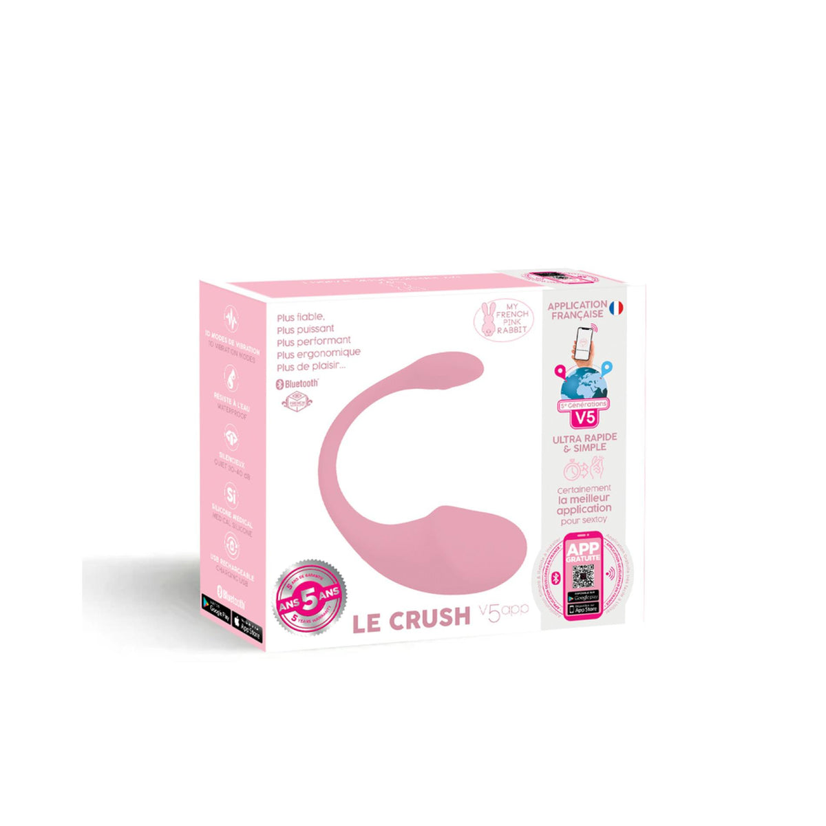 Ovetto vibrante Crush Pale controlled 10 funzioni – controllo da app, ricaricabile | Clara Morgane