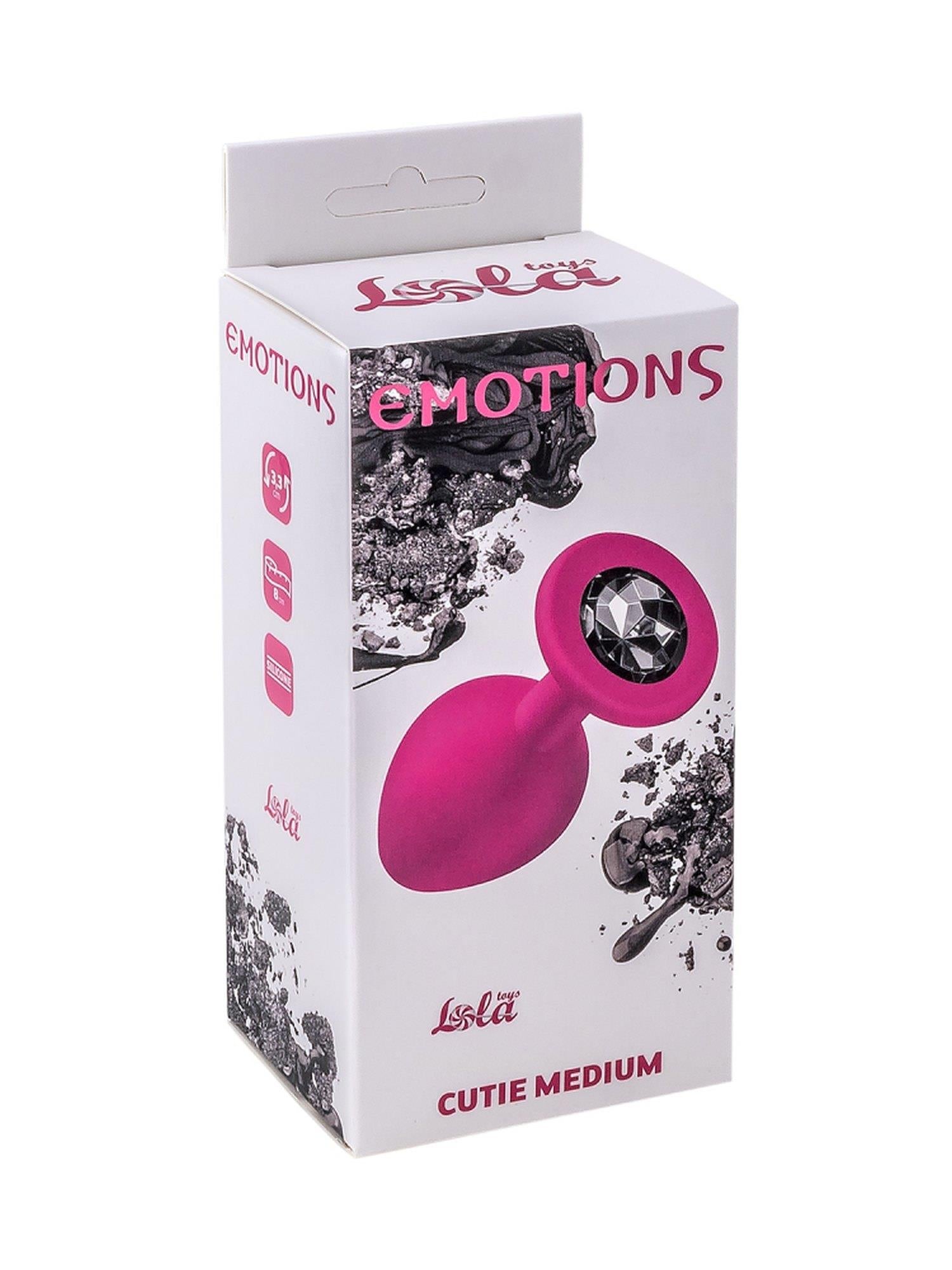 Plug anal Plug Emotions Cutie médium rose cristal noir foncé