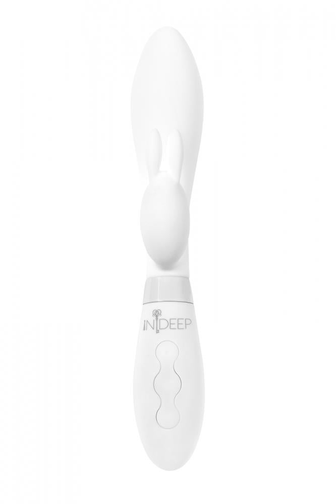 Vibrador rabbit Theona 10 funciones – recargable, blanco | Indeep