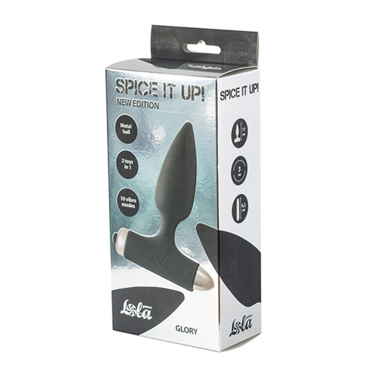 Plug anal Spice Glory 10 fonctions – vibrant, noir | Lola Toys