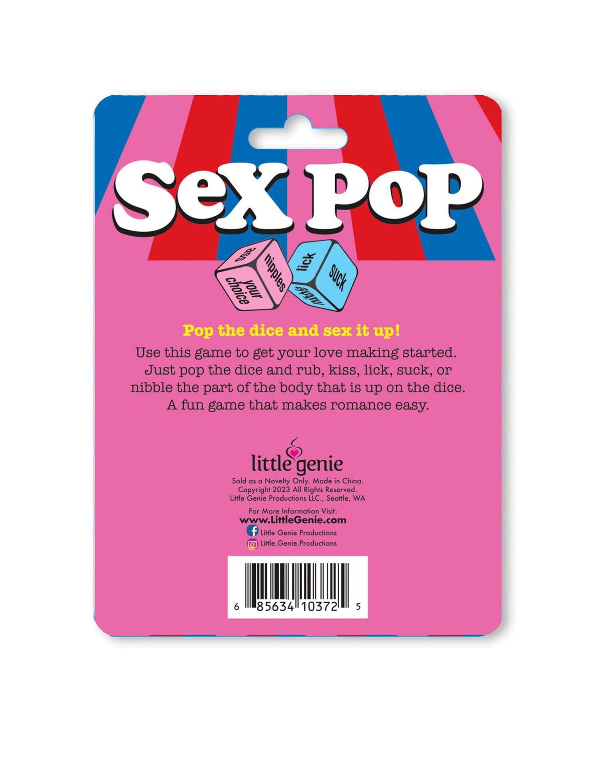 Gioco erotico Pop Popping Dice Game | LITTLE GENIE PRODUCTIONS
