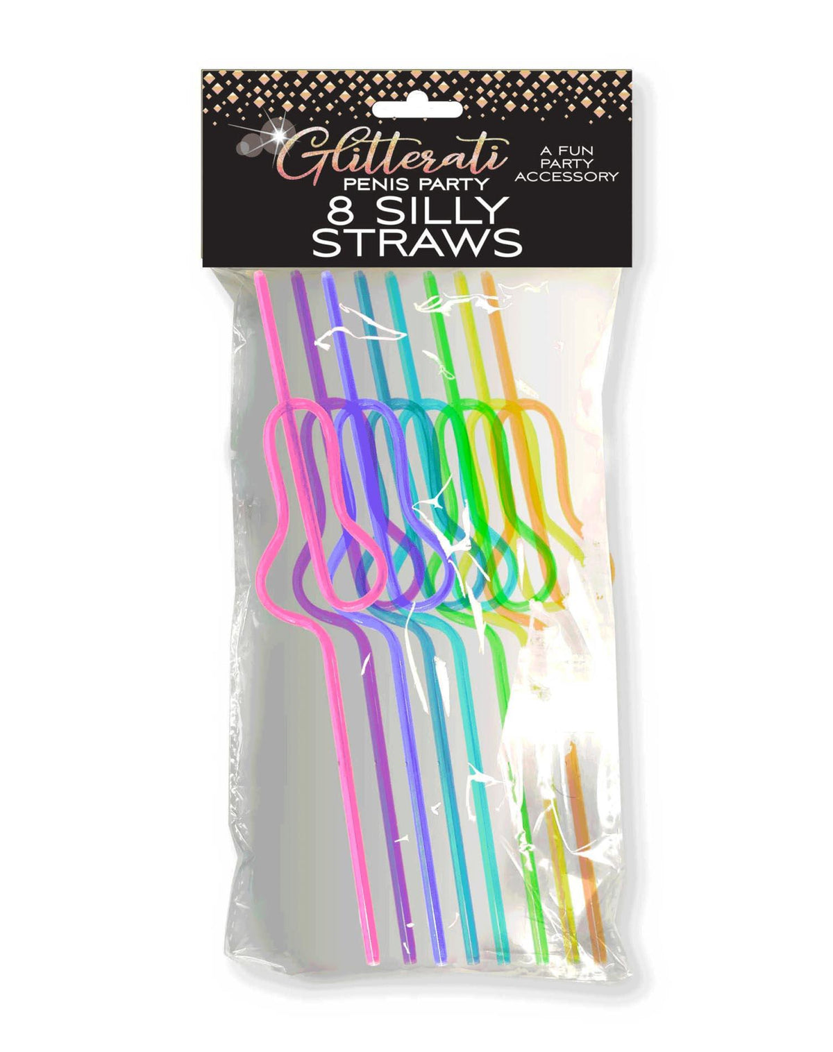 Vicces ajándék Glitterati Silly Straws 8 | LITTLE GENIE PRODUCTIONS
